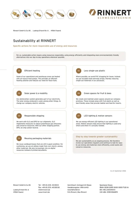 Preview: Sustainability at RINNERT